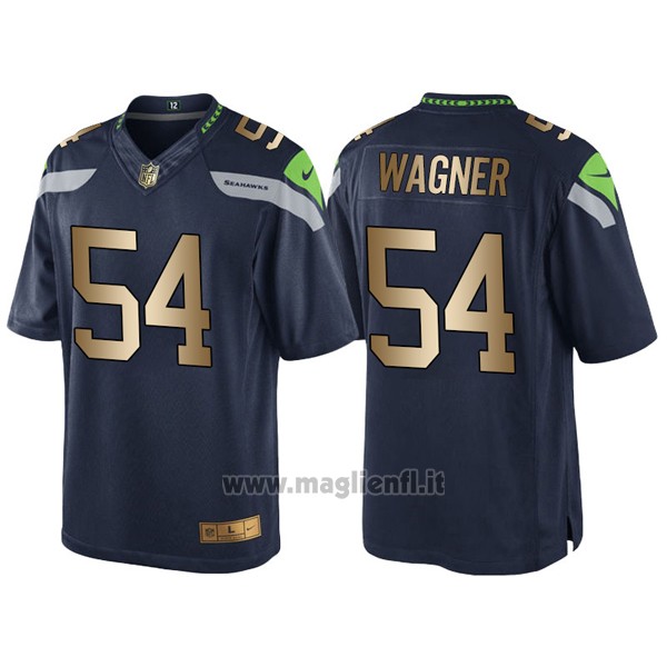 Maglia NFL Gold Game Seattle Seahawks Wagner Profundo Blu